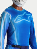 Alpinestars Fluid Kepler Motocross Jersey ( Blue Blithe Blue, Medium)