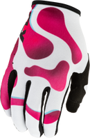Fly Racing Youth Lite Vibe Gloves (White/Pink/Blue, YM)