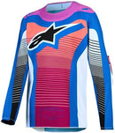 Alpinestars Youth Supertech Maven Jersey (White Hot Coral Blithe Blue, XL)