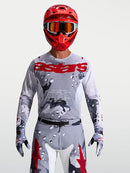 Alpinestars Racer Air Lone Jersey (Gray Camo White Fire Red, Small)