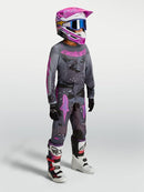 Alpinestars Youth Fluid Lone Motocross Jersey (Gray Camo Purple, Large)