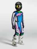 Alpinestars Youth Supertech Maven Pants (White Blithe Blue Green Fluo, 24)