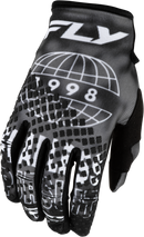 Fly Racing Kinetic Blur Gloves (Black/Grey, Medium)
