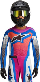 Alpinestars Youth Supertech Maven Jersey (White Hot Coral Blithe Blue, L)