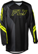 Fly Racing Youth F-16 Jersey  (Black/Grey, Youth Medium)