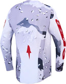 Alpinestars Racer Air Lone Jersey (Gray Camo White Fire Red, Small)