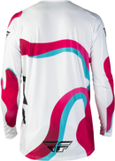 Fly Racing Men's Lite Vibe Jersey  (White/Pink/Blue, XX-Large)