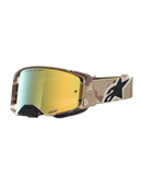 Alpinestars Supertech Lone Goggles - Camo Desert - Mirror Gold Lens