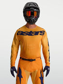 Alpinestars Racer Amber Motocross Jersey (Orange Gold Deep Blue, Small)