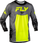Fly Racing Men's Lite Flake Jersey  (Grey/Hi-Vis/Black, Large)