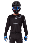 Alpinestars Racer Graphite Motocross Jersey (Black Gray, Large)