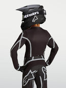 Alpinestars Youth Fluid Apex V2 Motocross Jersey (Black Silver, X-Large)