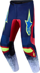Alpinestars Fluid Drag Motocross Pants (Blue Navy Fire Red White, 36)