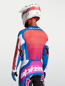 Alpinestars Techstar Maven Jersey (White Hot Coral Blithe Blue, Small)