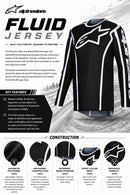 Alpinestars Fluid Apex V2 Motocross Jersey (Black Green Fluo, XX-Large)