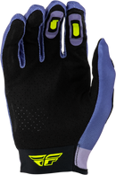 Fly Racing Girls' Lite Flake Gloves (Lavender/Blue/Yellow, Youth Large)