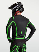 Alpinestars Fluid Apex V2 Motocross Jersey (Black Green Fluo, Medium)