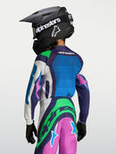 Alpinestars Youth Supertech Maven Jersey (White Blithe Blue Green Fluo, XL)