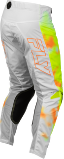 Fly Racing Kinetic Blur MX Pants (White/Hi-Vis/Orange US 40)
