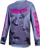 Alpinestars Youth Fluid Lone Motocross Jersey (Gray Camo Purple, X-Large)