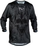 Fly Racing Men's Kinetic Dark Series Jersey  (Grey/Black, Medium)