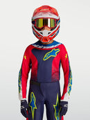 Alpinestars Youth Fluid Drag Jersey (Blue Navy Fire Red White, Large)