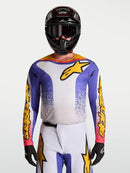 Alpinestars Fluid Drag Motocross Jersey (Light Lilac Blue Iris Gold, Large)