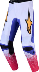Alpinestars Fluid Drag Motocross Pants (Light Lilac Blue Iris Gold, 36)