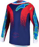 Alpinestars Fluid Drag Jersey (Blue Navy Fire Red White, XX-Large)