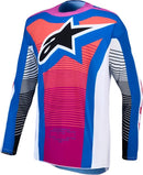 Alpinestars Techstar Maven Jersey (White Hot Coral Blithe Blue, Small)