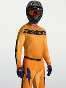 Alpinestars Racer Amber Motocross Jersey (Orange Gold Deep Blue, Small)