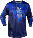 Fly Racing Men's Kinetic Blur Jersey  (Blue/Navy, Large)