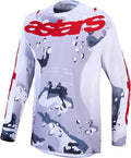 Alpinestars Racer Air Lone Jersey (Gray Camo White Fire Red, Small)