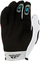 Fly Racing Youth Lite Vibe Gloves (White/Pink/Blue, YM)