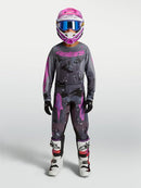 Alpinestars Youth Fluid Lone Motocross Jersey (Gray Camo Purple, Small)