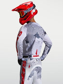 Alpinestars Racer Air Lone Jersey (Gray Camo White Fire Red, Small)