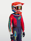 Alpinestars Youth Fluid Drag Jersey (Blue Navy Fire Red White, Large)