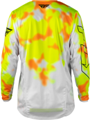 Fly Racing Men's Kinetic Blur Jersey  (White/Hi-Vis/Orange, XX-Large)