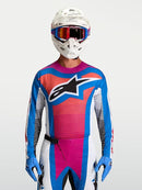Alpinestars Techstar Maven Jersey (White Hot Coral Blithe Blue, Small)