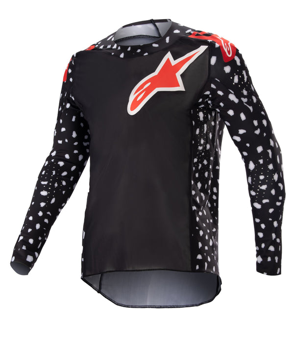 Alpinestars 2023 Youth Racer North Jersey (Black Neon Red, Youth X-Large)