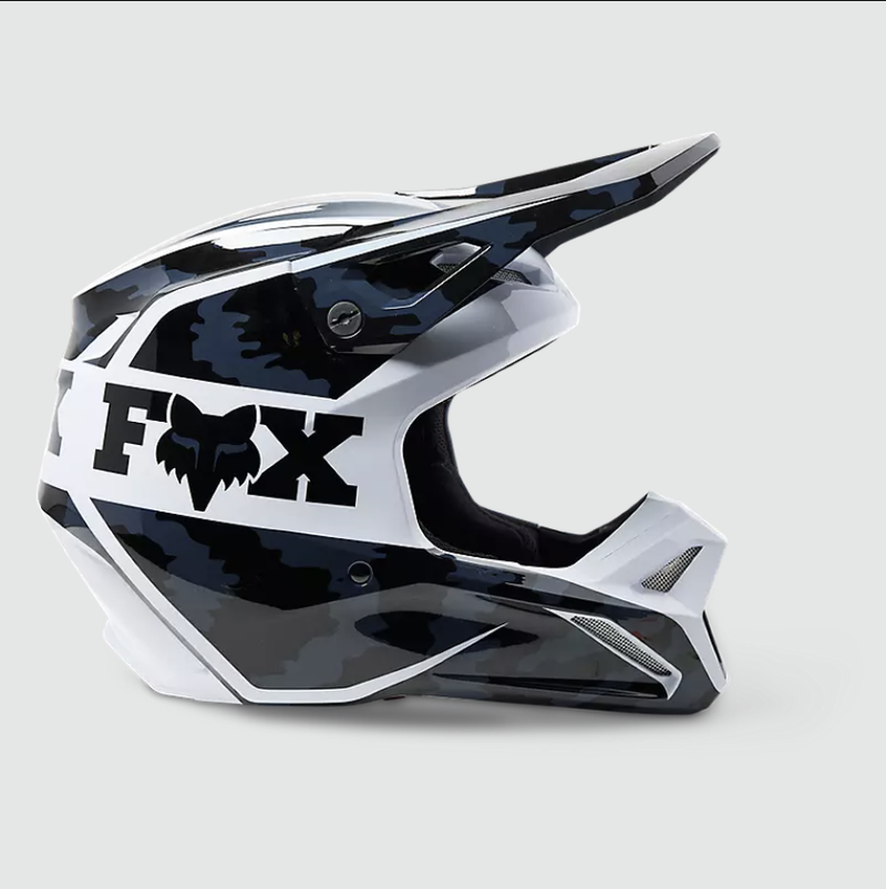 Fox Racing Youth V1 Nuklr Helmet (Nuklr-Black, Youth Medium)