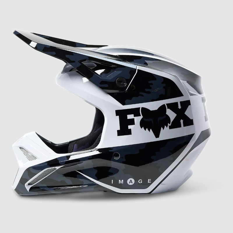 Fox Racing Youth V1 Nuklr Helmet (Nuklr-Black, Youth Small)