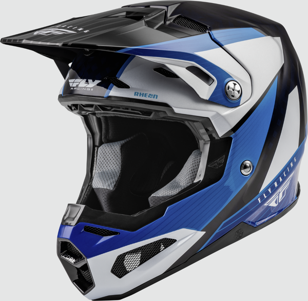 Fly Racing Youth Formula Carbon Prime Helmet (Blue/White/Blue Carbon, Youth Large)