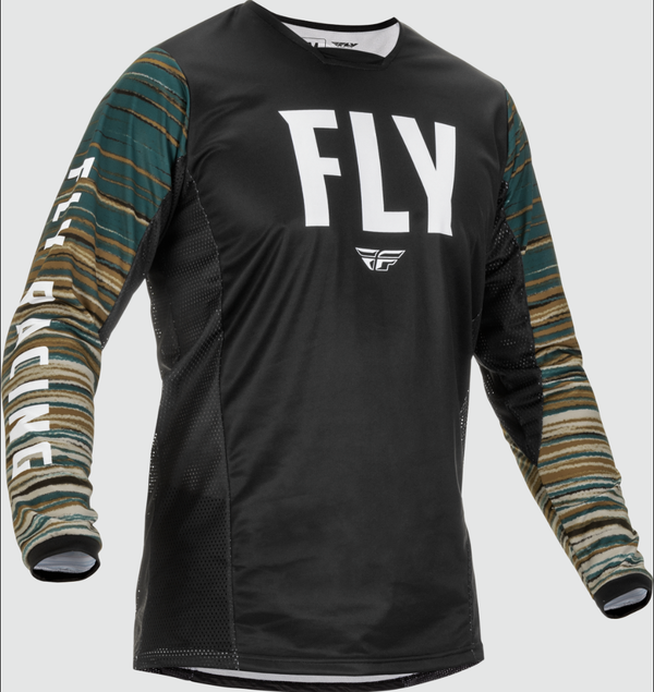 Fly Racing 2022 Adult Kinetic Wave Jersey (Black/Rum, Small)