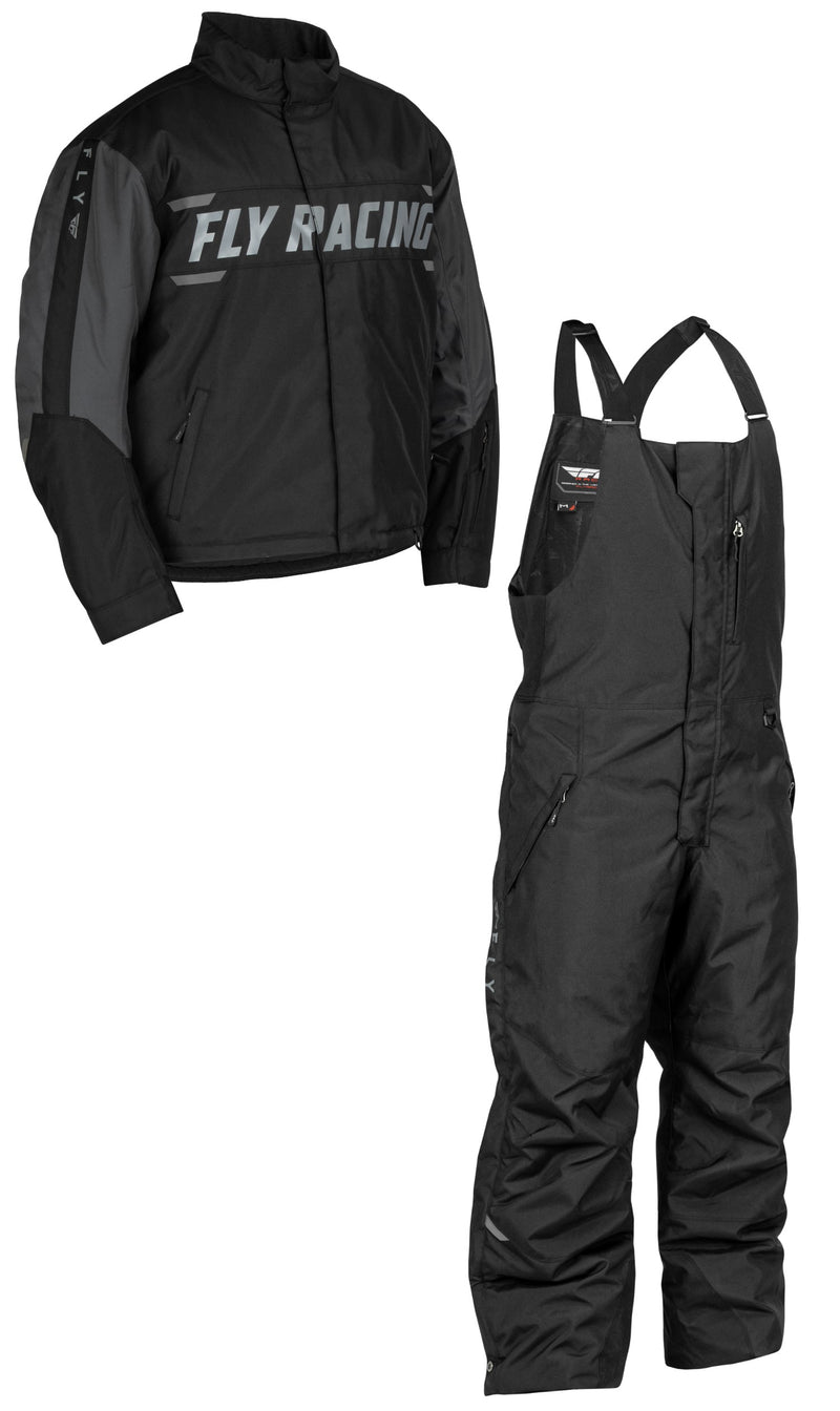 Fly Racing Outpost Snow Jacket and Bib Combo