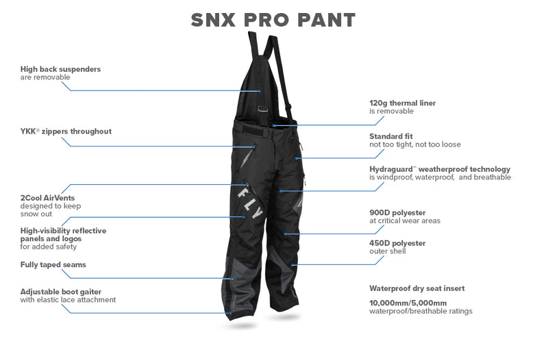 Fly Racing Adult SNX Pro Snow Bibs