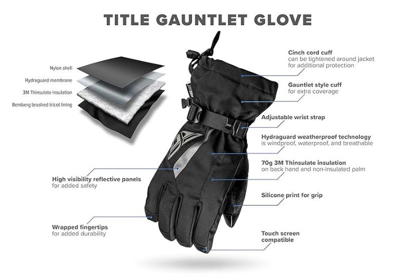 Fly Racing Title Gauntlet Gloves