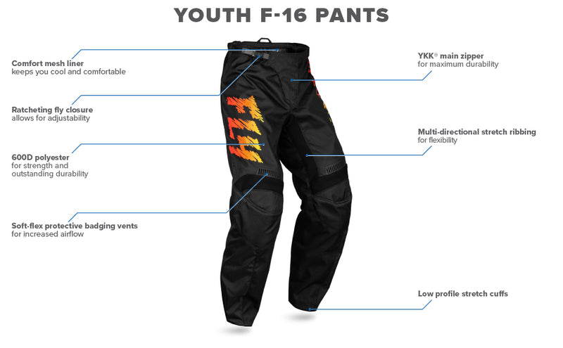 Fly Racing Youth F-16 Pants