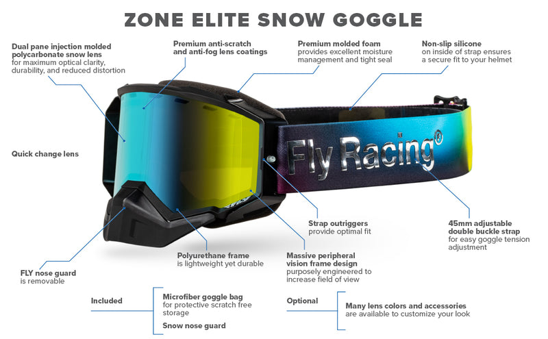 Fly Racing Zone Elite Snow Goggle