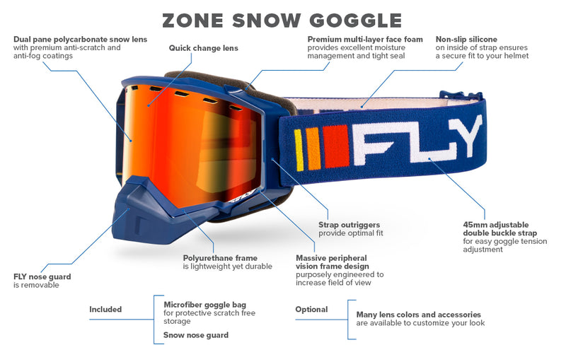 Fly Racing Zone Snow Goggles